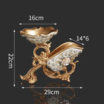 support verres bouteille vin or blanc motifs floraux baroque strass moderne