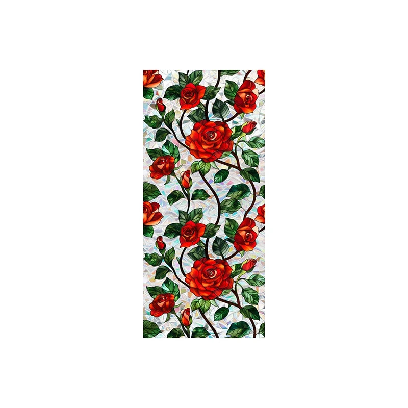 film fenêtre décoratif papillons roses feuilles adhésif multicolore protection uv artiste DIY