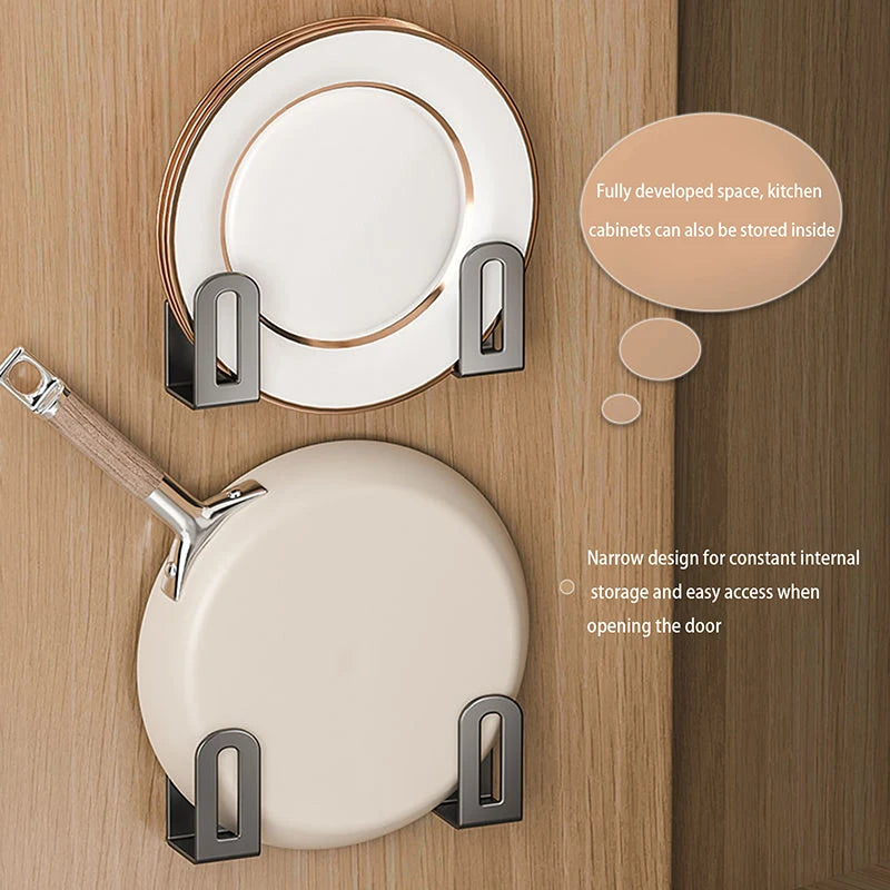organisateur mural moderne support planche découpe couvercle casserole assiettes évier cuisine gris noir minimaliste