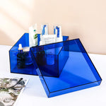 boîtes rangement transparentes réutilisables moderne vert bleu orange violet respectueux environnement pliables cosmétiques objets