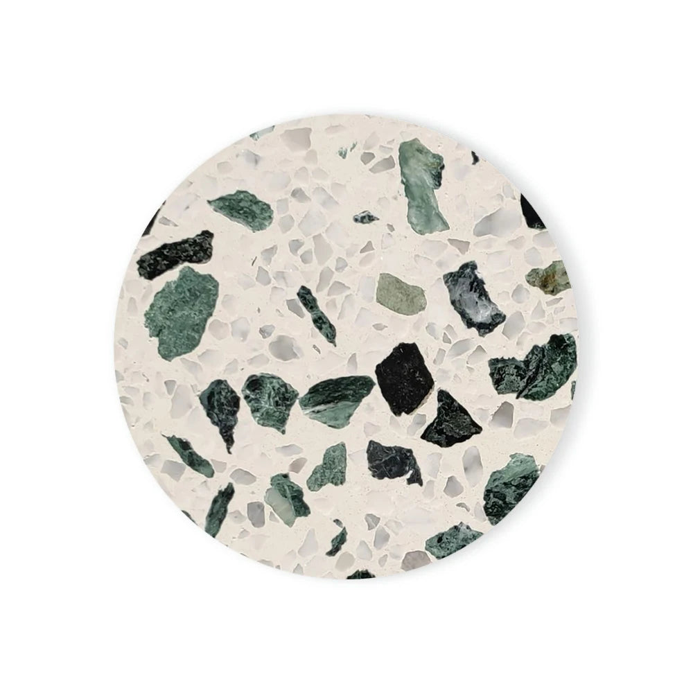 coasters terrazzo blanc vert moderne respectueux environnement noir beige marron opaques