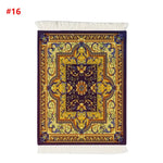tapis rouge noir bleu beige ornements floraux motifs géométriques classique non glissant adhésif souris