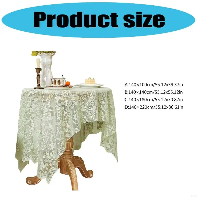 nappe table verte claire floral ajouré classique réutilisable hiver noël été