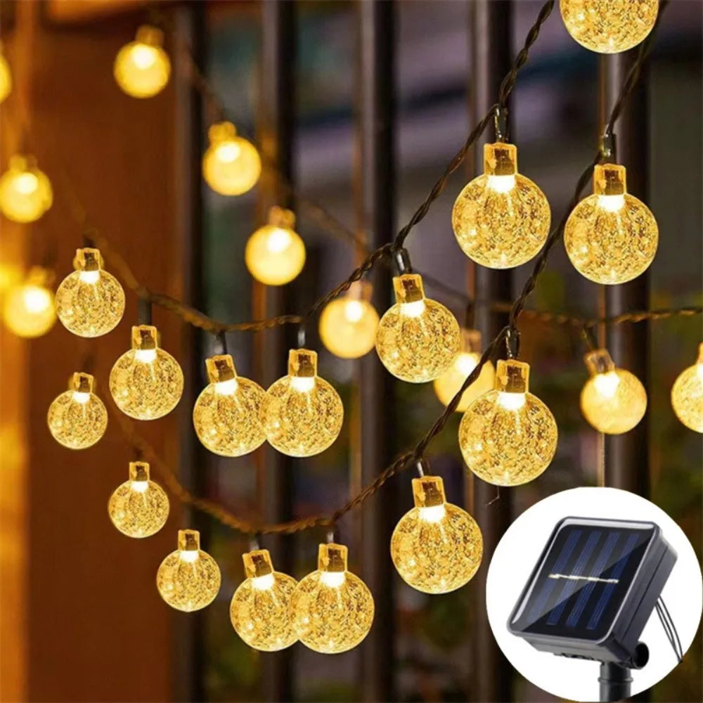 guirlande lumineuse solaire extérieure multicolores clips modernes décoration extérieure nocturne fêtes balcon noël