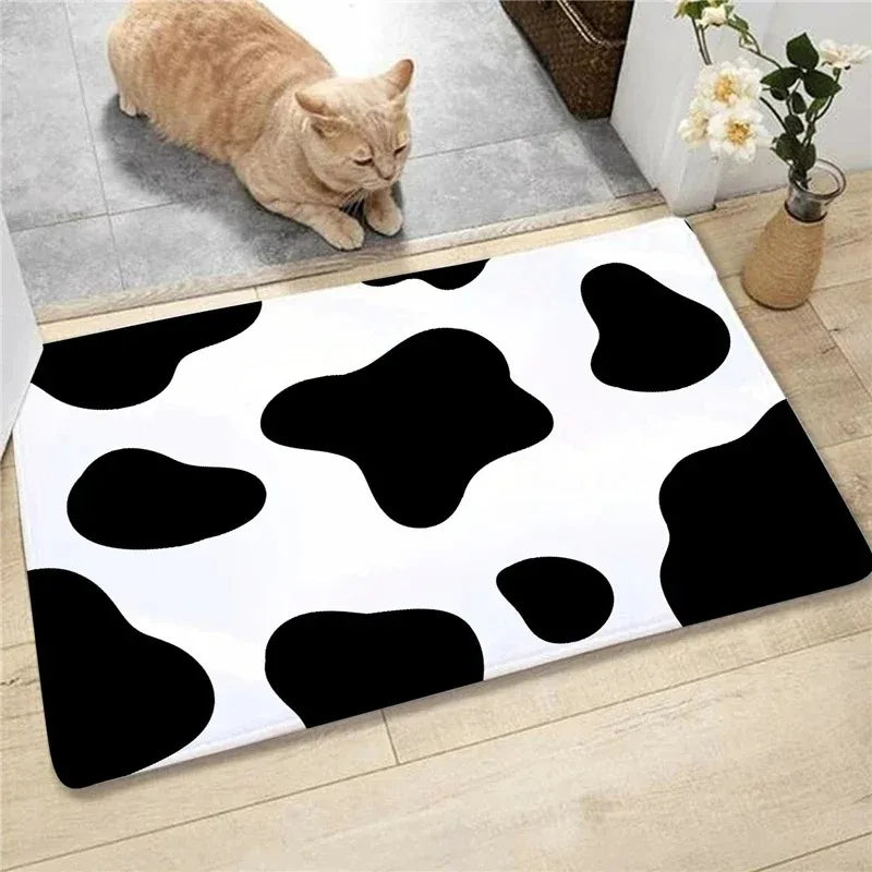 tapis léopard zèbre tigre vache moderne polyester antidérapant sol chambre salon