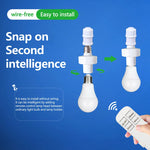 interrupteur intelligent télécommande ampoule led e27 minuterie sans fil moderne blanc opacité vis fixations