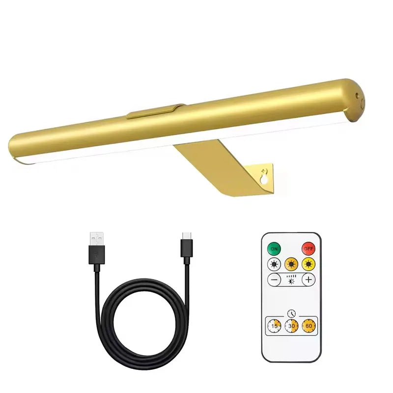 lampe led cadre or moderne rechargeable télécommande indicateur vis murale