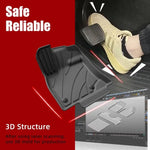 tapis sol voiture noir rayures horizontales clips modernes imperméables tpe