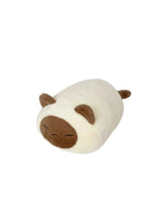 coussin peluche forme pain visage chat orange gris doux sieste literie oblong