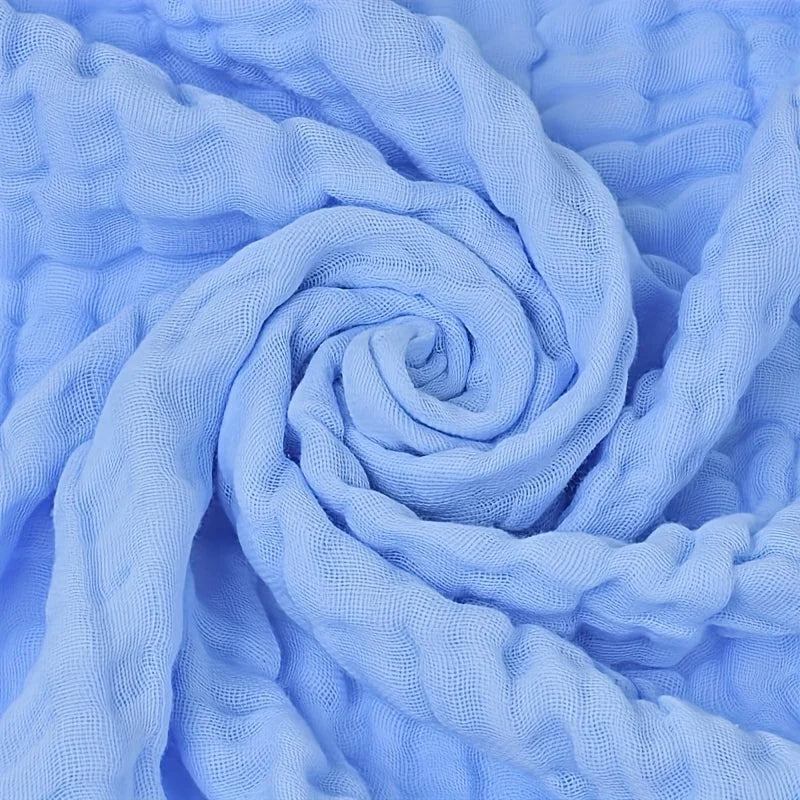 couverture bébé gaze plissée vert pastel douce 12 mois blanc bleu clair