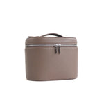 boîte rangement cosmétique simili cuir marron rose noir compartiments internes poignée amovible moderne pratique