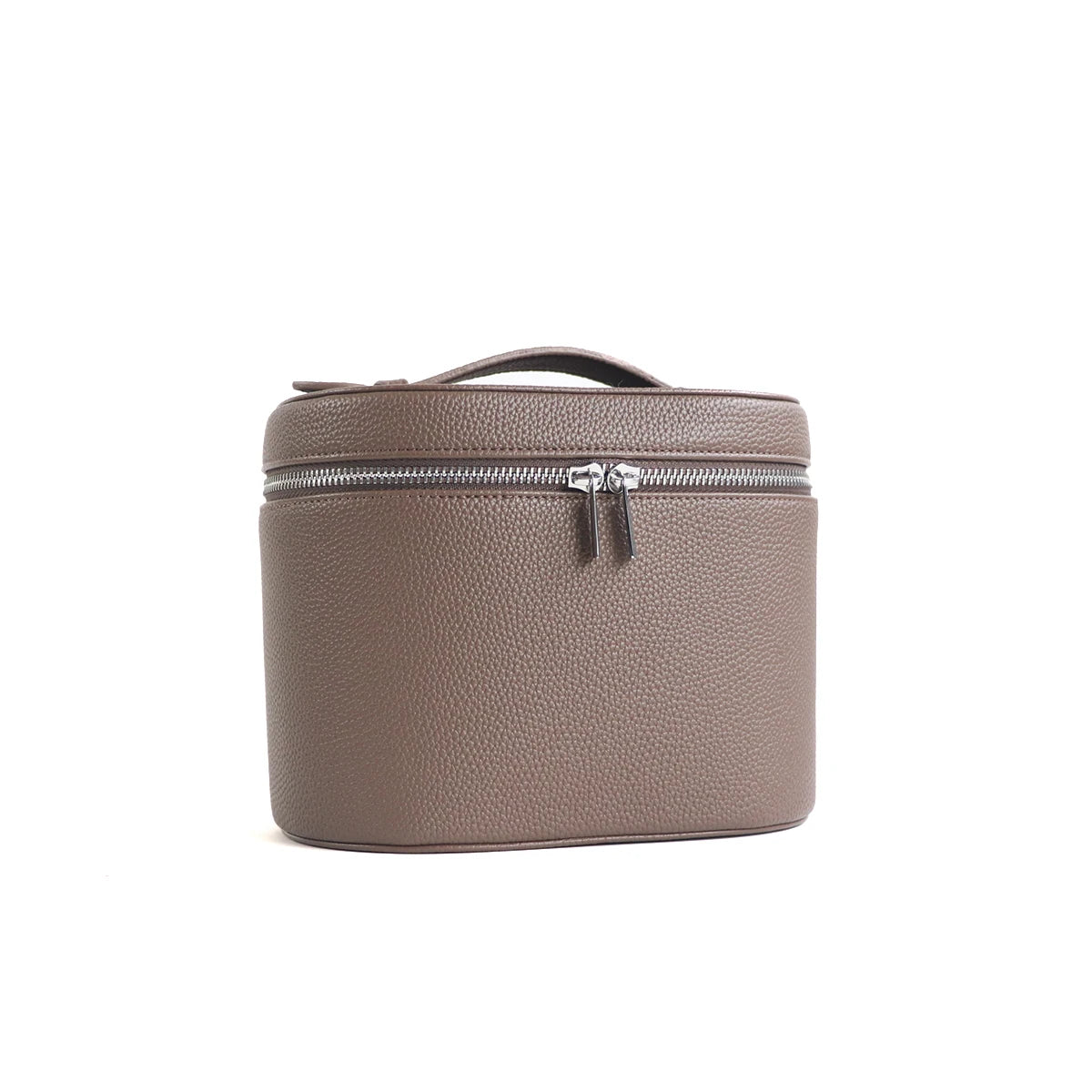 boîte rangement cosmétique simili cuir marron rose noir compartiments internes poignée amovible moderne pratique