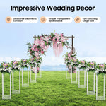 supports décoratifs transparents géométriques modernes événements pack 10 différentes couleurs