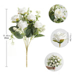 décoration intérieure bouquet roses artificielles soie blanc rouge modernes anniversaire mariage baby shower