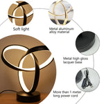 lampe led or noir spirale moderne câble alimentation chargeur usb chambre salon