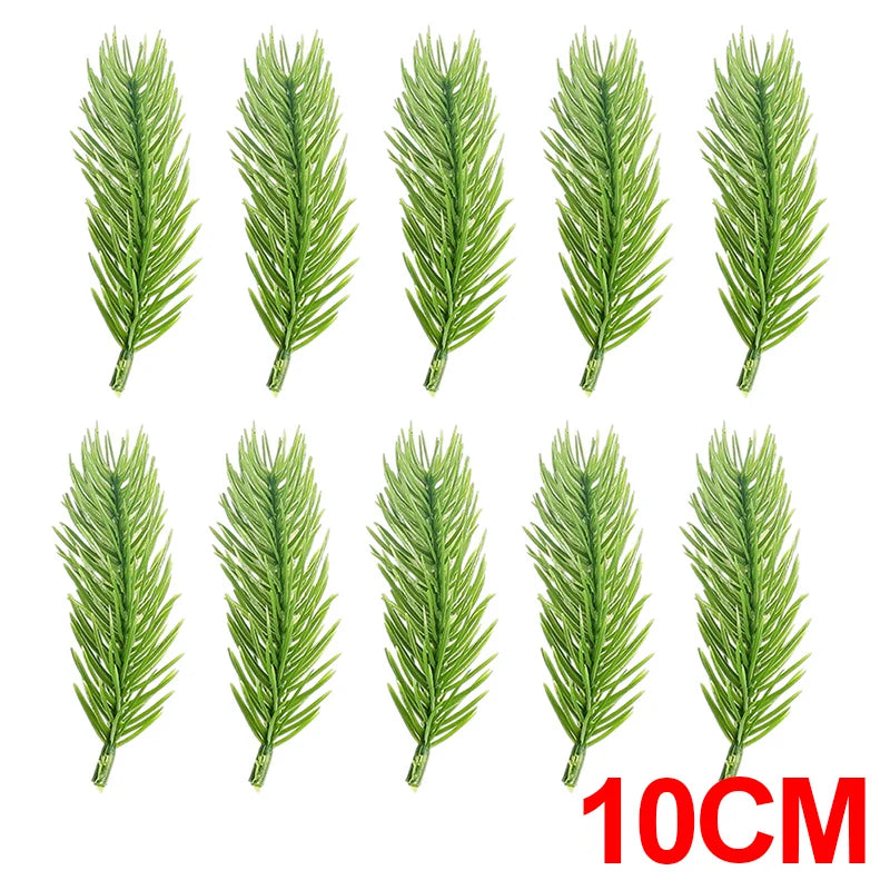 décoration noël branche artificielle vert feuilles pointues moderne extérieur 30 pièces adhésif boule rouge