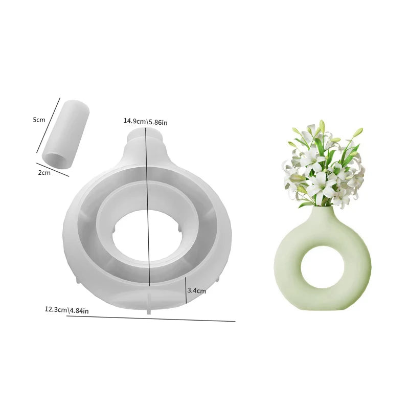 vase silicone couleur blanc rose vert bleu moderne minimaliste opacité simple deco faux fleurs