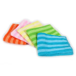 torchons microfibre couleurs mixtes rayures horizontales absorbants réutilisables nettoyage moderne utilitaire 30x30cm