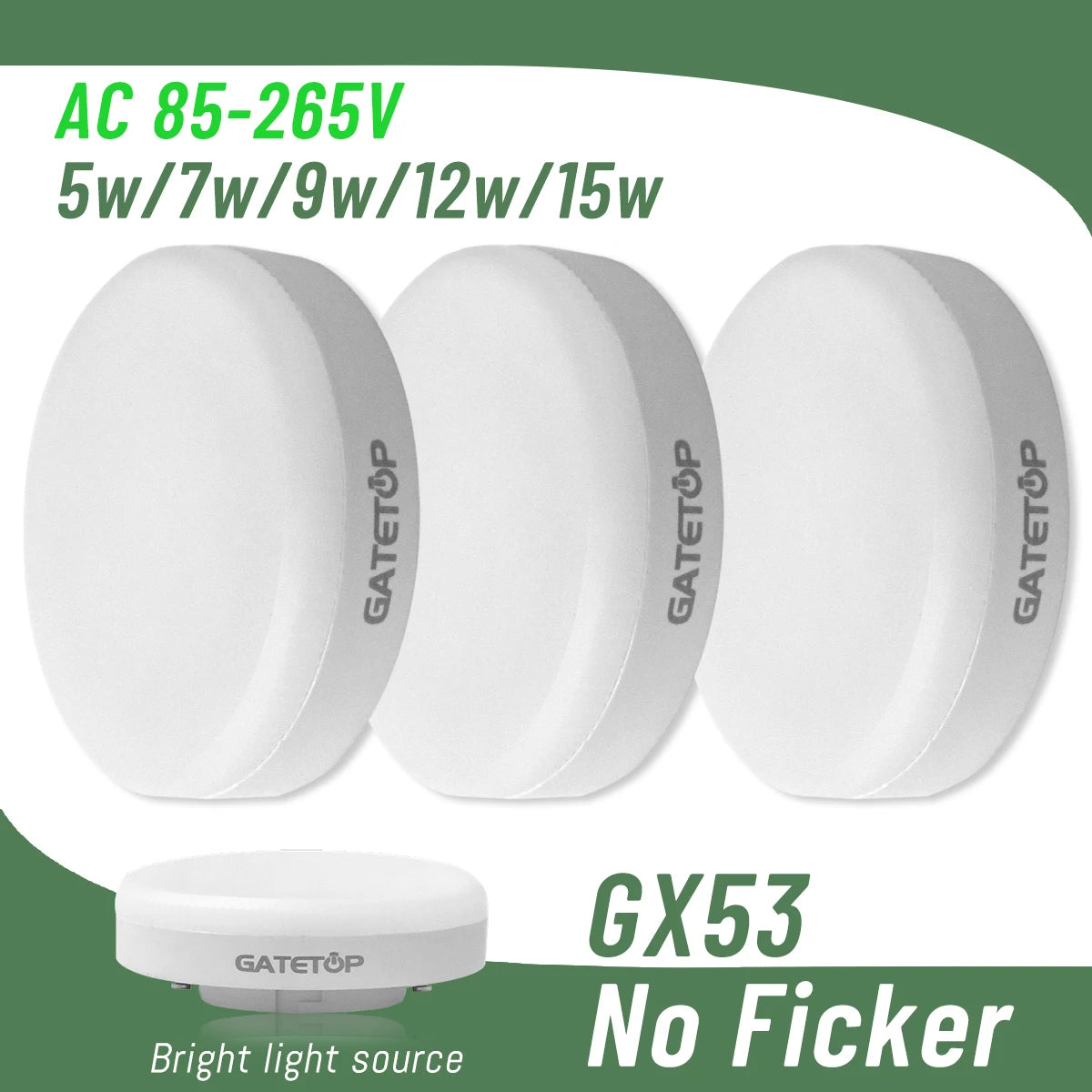 projecteur led 12w 15w 5w 7w 9w blanc jour chaud ac85 265v moderne chambre(vis)