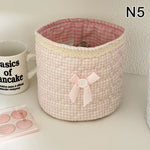panier rangement rose bleu rayures vichy vintage doux organisation maison