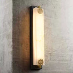 lampe murale moderne blanc doré marbre veines jaunes acier inoxydable éclairage maison 51cm 12cm