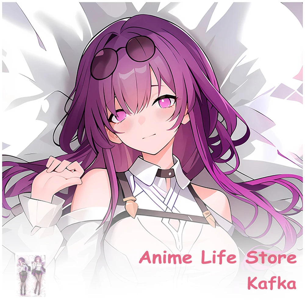 coussin anime kafka violet blanc noir rouge personnages doux zip opacité
