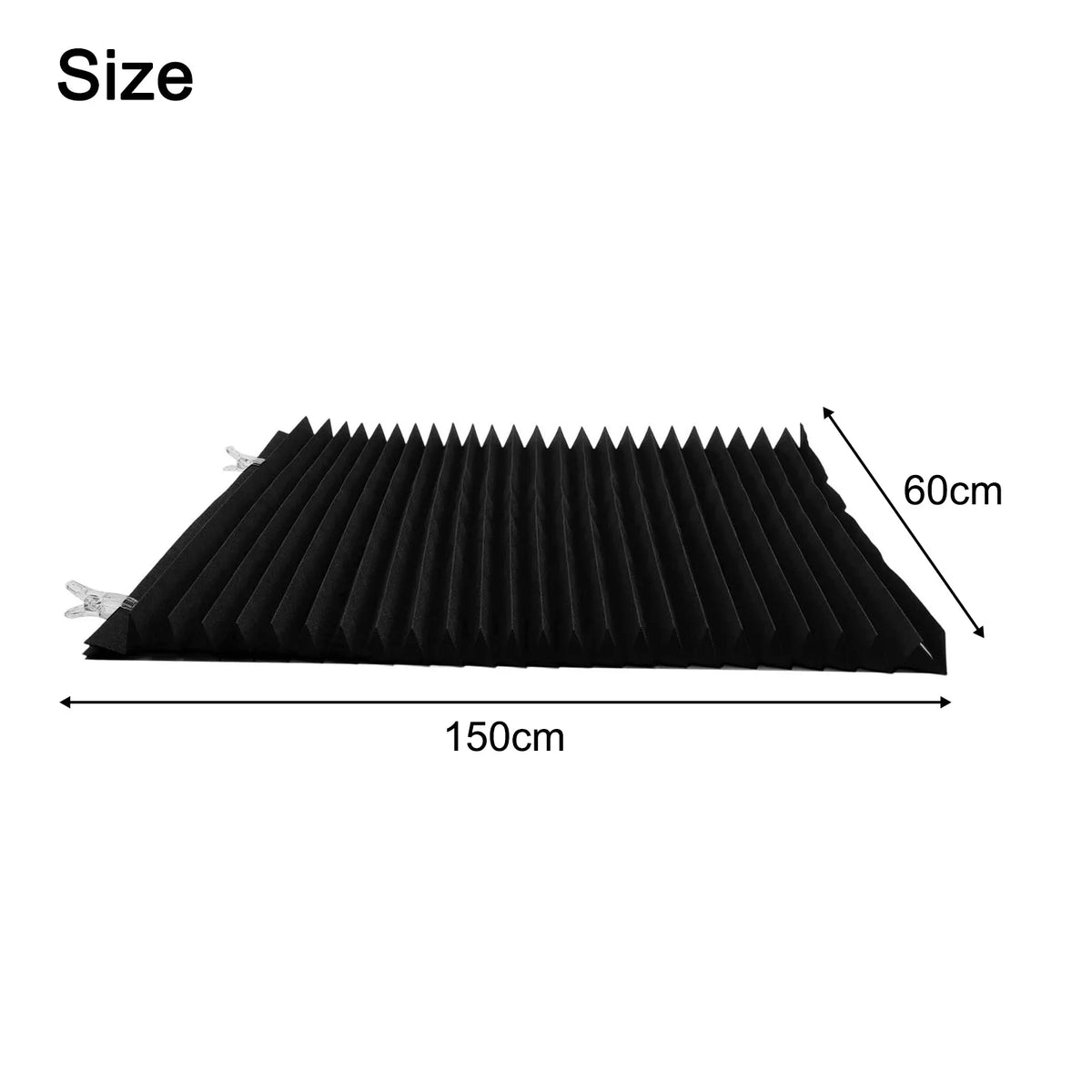 rideau occultant adhésif 150cm 60cm moderne plis horizontaux opacité totale noir blanc minimaliste