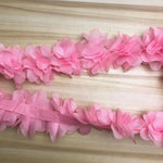 tissu dentelle fleurs ruban décor festif opac opaque organza écolo soluble gros