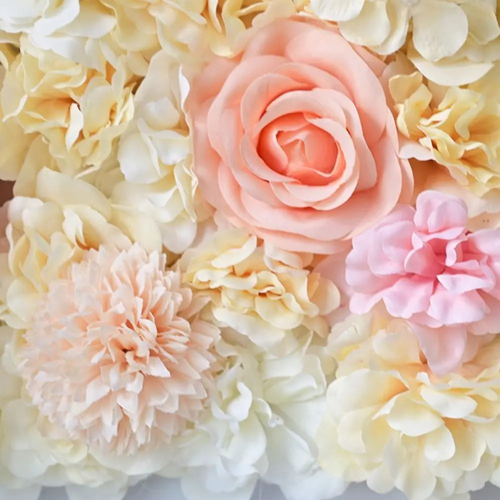 panneau mural fleurs artificielles roses hortensias mariage anniversaire décoration moderne blanc violet
