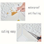 panneaux decoratifs murals blancs motifs floraux modernes resitants humidite stickers adhesifs chambre salon cuisine