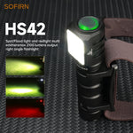 lampe frontale rechargeable led 20w 2100lm ip66 usb noir ceinture ajustable