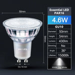 ampoule led gu10 2700k 6500k 4w 250lm blancs classiques 36deg 15000h