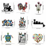 décorations murales multicolores animaux modernes adhésifs extérieures intérieures fleurs papillons