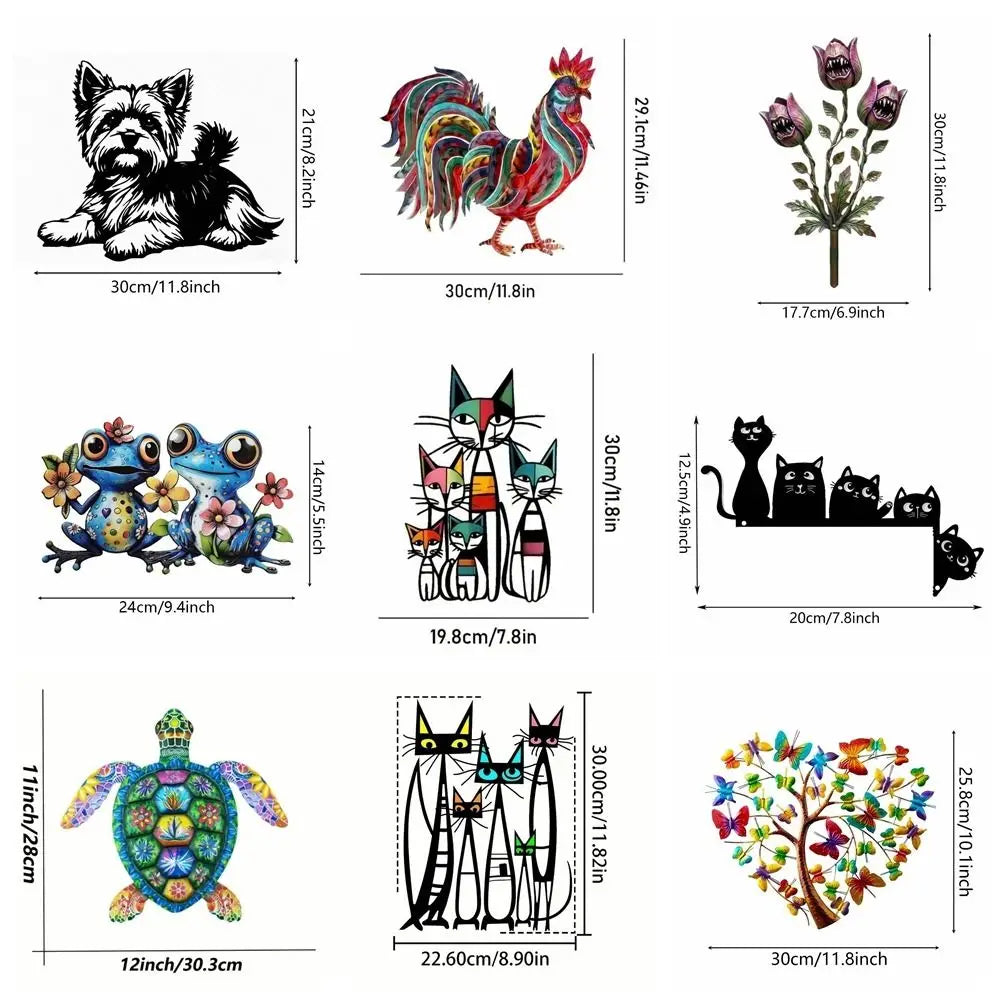 décorations murales multicolores animaux modernes adhésifs extérieures intérieures fleurs papillons