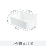 boîtes rangement réutilisables plastique blanc beige moderne minimaliste poignées intégrées chambre cuisine salle bains