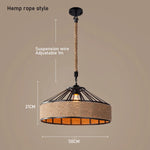 lampe suspendue industrielle corde naturelle marron clair métal structure ajustable salon chambre