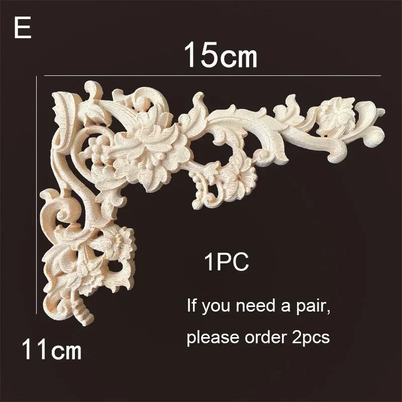 ornements décoratifs bois sculpté floral baroque beige clair intérieur décoration mur meuble