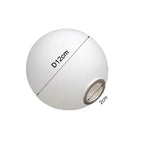 abat jour sphérique moderne blanc translucide eyelets verre aluminium variante 6cm 8cm 9cm 10cm