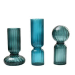 vases verre modernes rayures verticales couleur orange vert rose décoration maison