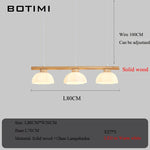 suspension lumineuse trois abat jours bois blanc laiteux moderne minimaliste chambre salon étude