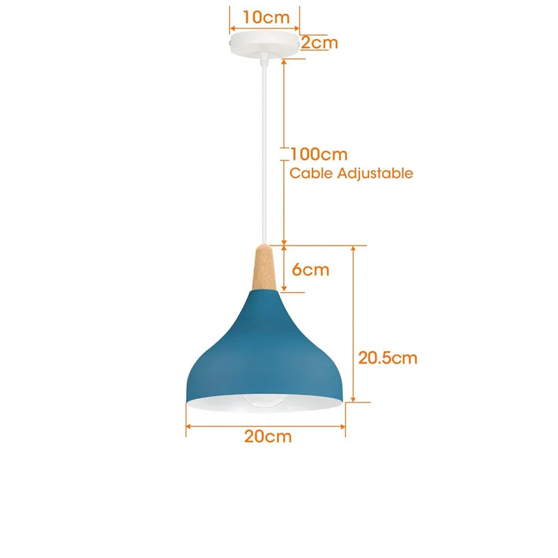 suspension lumineuse moderne pendentif bois éclairage intérieur bleu pastel rose pastel chambre salon