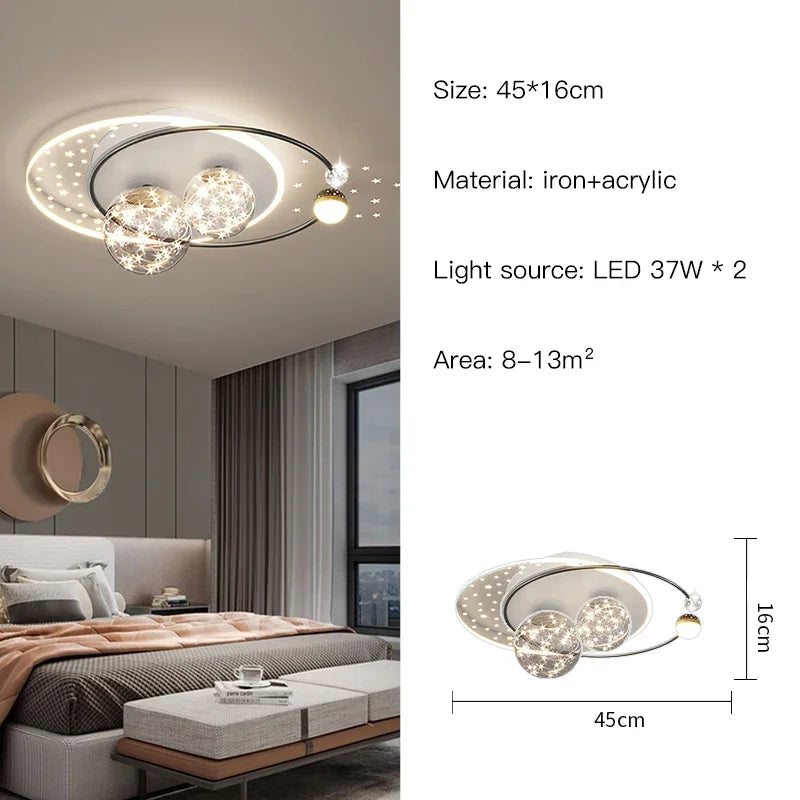 plafonnier moderne blanc doré acrylique motifs lumineux facile certifications sécurité