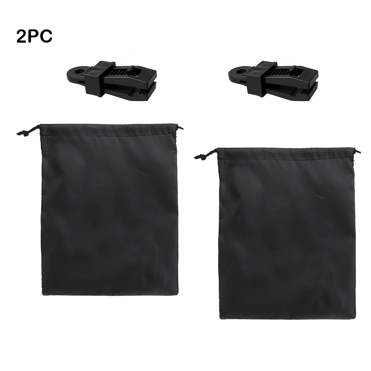 accessoires rideau extérieur clips sacs lestés tissu polyester gris noir moderne minimaliste