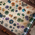 ruban décoratif multicolore fleurs puzzles adhésif vintage romantique scrapbook papeterie art fleurs imprimées