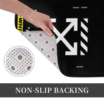 tapis bain noir blanc arrows imperméable antidérapant adhésif moderne minimaliste