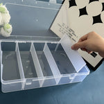 boîte rangement transparente moderne pratique clips compartiments outils vis accessoires organisation atelier maison