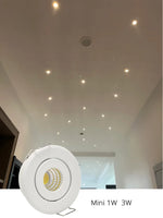 Spot LED noir blanc argent 3W 40 45mm 90 260V clips modernes