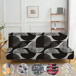 couverture canapé lit élastique géométrique noir gris moderne machine lavable 185 210cm