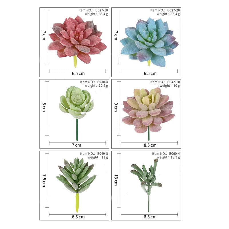plantes succulentes artificielles décoratives modernes feuilles colorées intérieur extérieur exposé bricolage accessoire jardin réaliste