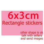 sticker personnalisable adhésif transparent moderne logo fruit flocon neige textes différentes couleurs jaune rose